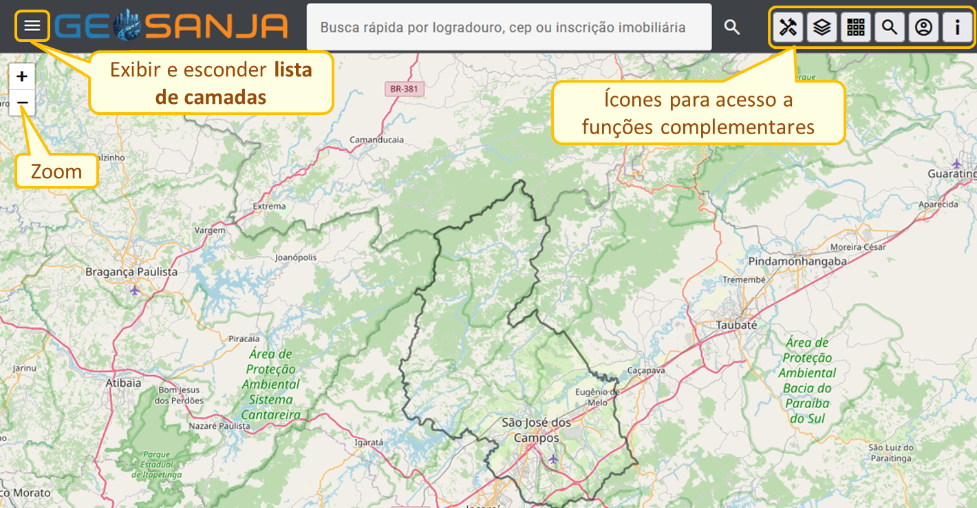 Página Inicial do Geosanja