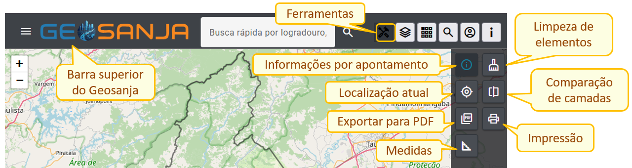 Ferramentas do Geosanja