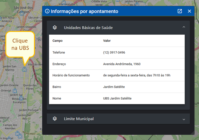 Informações por apontamento