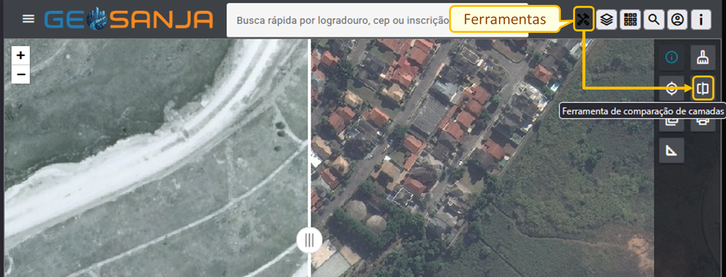 Comparação de camadas